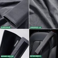 Extended 33cm Baby Velvet Car Seat Belt Shoulder Pads for Mercedes Benz & Li Auto