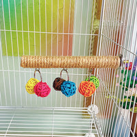 Parrot Hemp Rope Perch with Chewing Toy for Birds, Claw Grinding and Climbing Stand