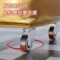 Large Capacity Waterproof Moving Storage Bag with Wheels for Quilts and Luggage, PP Material
