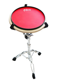 MES 10-inch Silent Drum Practice Pad Set with Snare Stand for Beginners