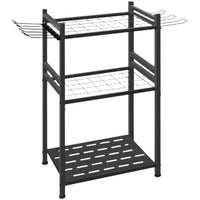Multi-Layer Garden Tool Storage Rack Garage Cleaning Supplies Organizer Shovel Support Stand