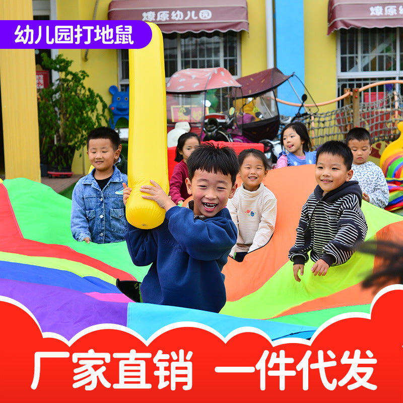 Rainbow Parachute for Kids' Outdoor Group Play and Sensory Training