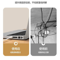 Self-Adhesive Cable Clips for Wire Management, No-Trace Cord Organizer for Home and Office