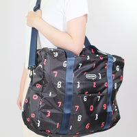 Japanese-Style Foldable Travel Duffel Bag with Trolley Sleeve, Large Capacity Storage for Luggage