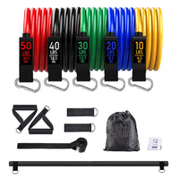 TPE Resistance Band and Push-Pull Bar Set for Fitness and Yoga
