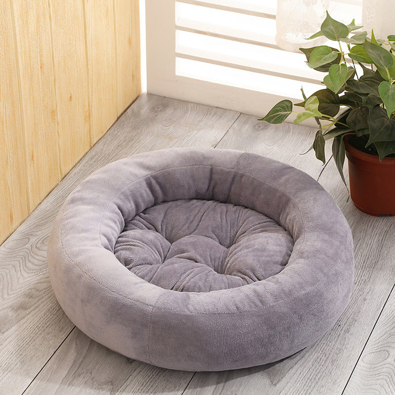 Pet Bed for Small to Medium Dogs and Cats, Warm Crystal Velvet, Chew-Resistant