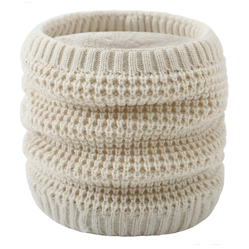 Unisex Fleece Lined Knit Neck Warmer Scarf for Winter Outdoor Activities