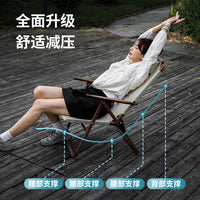 Portable 3-Position Adjustable Aluminum Folding Recliner for Outdoor Camping Fishing