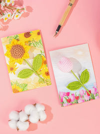3D Pop-Up Bouquet Greeting Card for Thanksgiving, Mother's Day, Teachers, Birthdays - DIY Handmade Finished Product, Handwritten Small Card