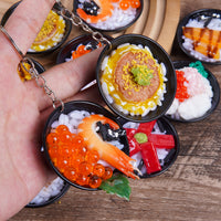 Miniature Japanese Donburi Keychain Food Replica