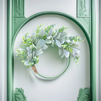 2025 Spring Eucalyptus Lamb's Ear Wreath for All Seasons, Everyday Floral Door Decor