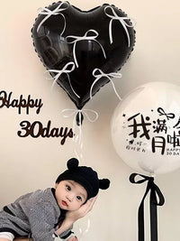Baby Full Moon / 100-Day Celebration Balloon & Banner Decor Set for Photo Props
