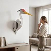 DIY 3D Paper Crane Wall Hanging Art Kit - Minimalist Ins Style Entrance Decor