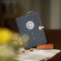 Vintage Fabric Journal Notebook with Washed Finish for Daily Planning and Stamping