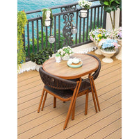 Foldable Rattan Outdoor Bistro Set for Small Balconies and Patios, Waterproof Garden Furniture