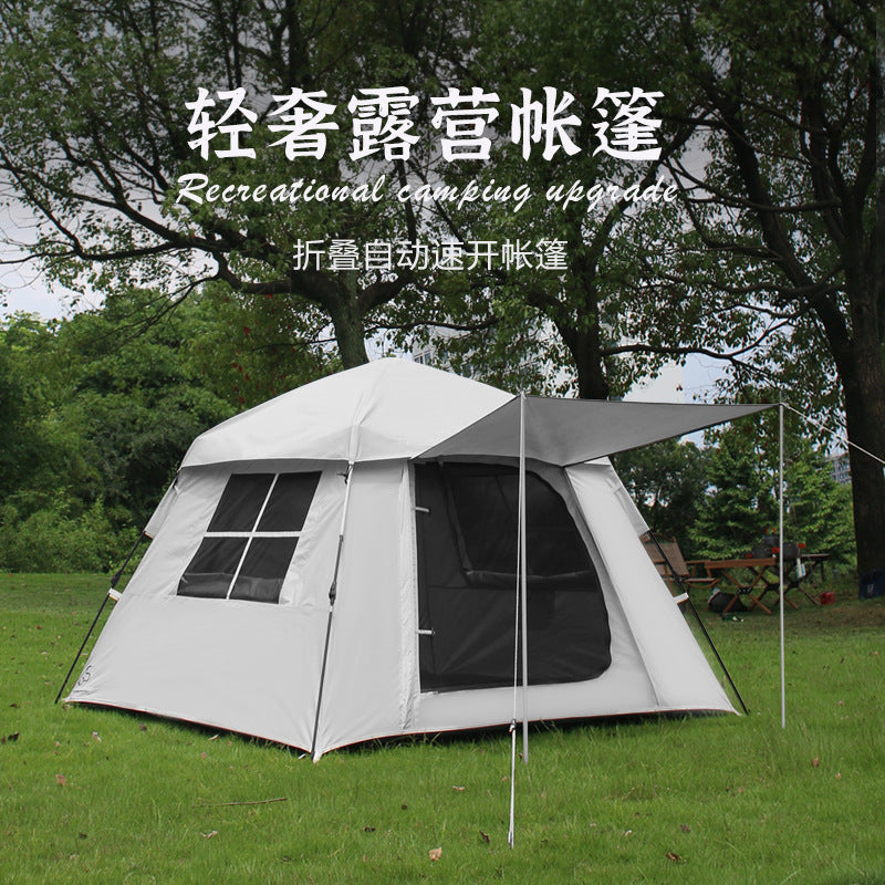 Automatic Pop-Up Camping Tent with UV Protection and Rainfly for Outdoor Activities