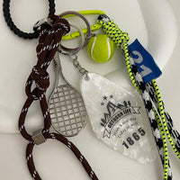 Sports Ball Keychain Pendant for Bags and Cars - Tennis, Golf, Baseball Accessories