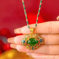仿玛瑙玉石帝王绿阳绿色绿仿玉髓玛瑙景泰蓝饰品挂件女款流行配饰