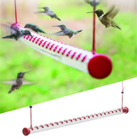 Hummingbird Feeder Creative Hanging Long Tube with Flower Bird Water Feeder