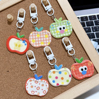 Cute Cartoon Apple Keychain for Bags and Accessories, Ideal Gift for Friends and Students