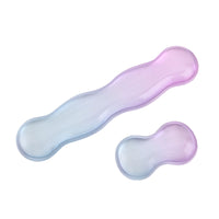 Crystal Clear Gradient Silicone Wrist Rest for Mouse and Keyboard - Cool, Waterproof, Non-Slip