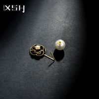 Camellia Anti-Exposure Pearl Brooch Pin for Shirt Collar