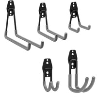 Heavy-Duty Garage Storage Hooks for Bicycles and Garden Tools, Wall Mount Metal Hooks