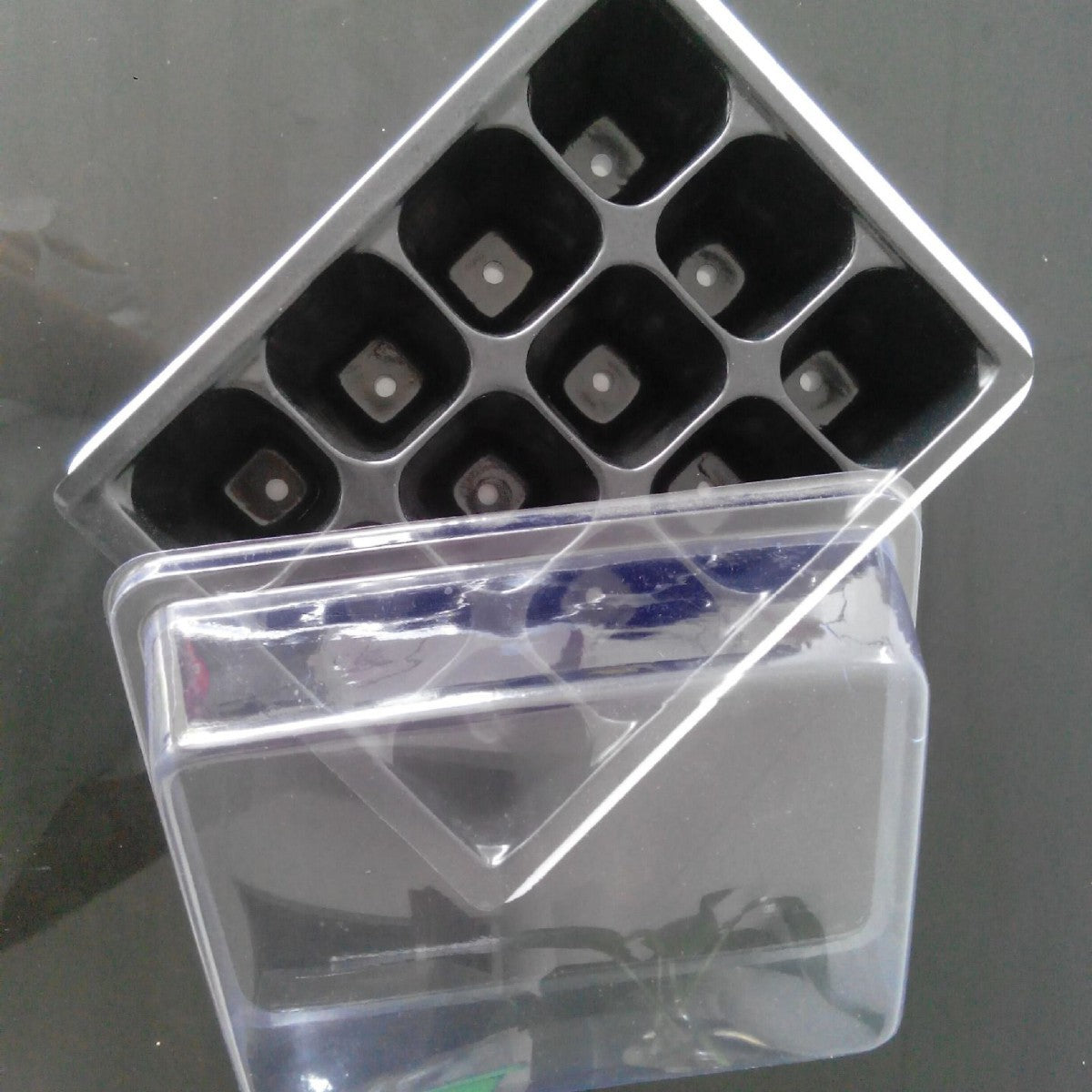 Seedling Starter Trays with Dome, 6 or 12 Cell Plant Germination Kit for Home Gardening, 3-Piece Set