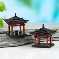 Miniature Landscape Ornament 3D Printed Ancient Pavilion Resin Figurine Model