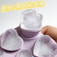 Heart-Shaped Ice Cube Tray with 10 Grids for Drinks, Chocolate, and Baby Food