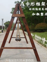 Outdoor Wooden Swing Chair for Patio Yard Balcony - Anti-Corrosion Multi-Person Rocking Chair