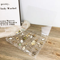 Clear Acrylic Divided Storage Box with Lid for Jewelry and Small Items