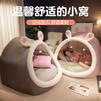 Giant Cartoon Pet Bed Tent for Cats and Small Dogs, Cozy Indoor Sleeping Sofa for Living Room and Bedroom