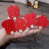 Miniature Hand-Painted Xuan Paper Fan Bookmark DIY Kit