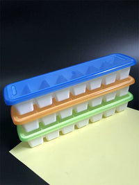 JiaYi R2064 Large Ice Cube Tray with Lid, 2-Pack Stackable Ice Cube Molds for Freezer, Big Ice Cube Box