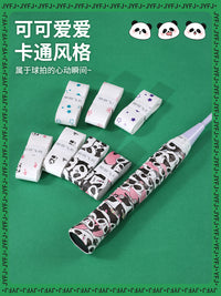 Cartoon PU Sticky Overgrip for Badminton and Tennis Rackets - Anti-Slip & Durable