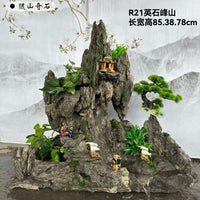 Artificial Rockery Mountain Water Fountain for Garden, Patio, Villa, Outdoor Landscape with Fish Pond