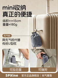 Inflatable Lumbar Support Pillow for Travel, Portable Pressure-Activated Waist Cushion for Airplanes and High-Speed Trains
