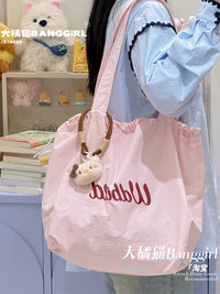 Large Capacity Canvas Tote Bag with Drawstring Closure for Women, Lightweight and Relaxed Style