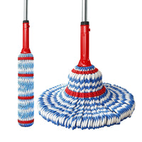 Self-Wringing Spin Mop with Stainless Steel Handle for Hands-Free Cleaning