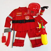 Kids' Firefighter Role Play Costume Set with Accessories