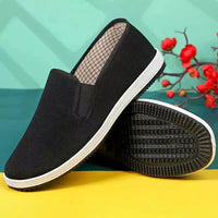 Men's Old Beijing Cloth Shoes Non-Slip Rubber Sole Casual Work Shoes