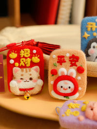 Wool Felt Punch DIY Kit for Cartoon Keychain Charms and Amulets