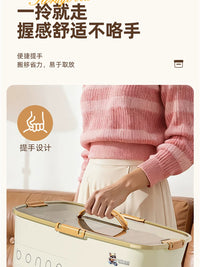 Cream Style Plastic Storage Box with Lid, Large Capacity for Snacks, Toys, Clothes, and Sundries