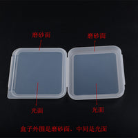 Square Clear Plastic Storage Box for Nail Art, Eyelashes, Cards, Portable Display Case with Flip Lid