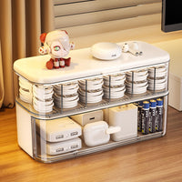 Large Capacity Data Cable Storage Box with Compartments for Charging Cables and Plugs, Desktop Organizer and Hub