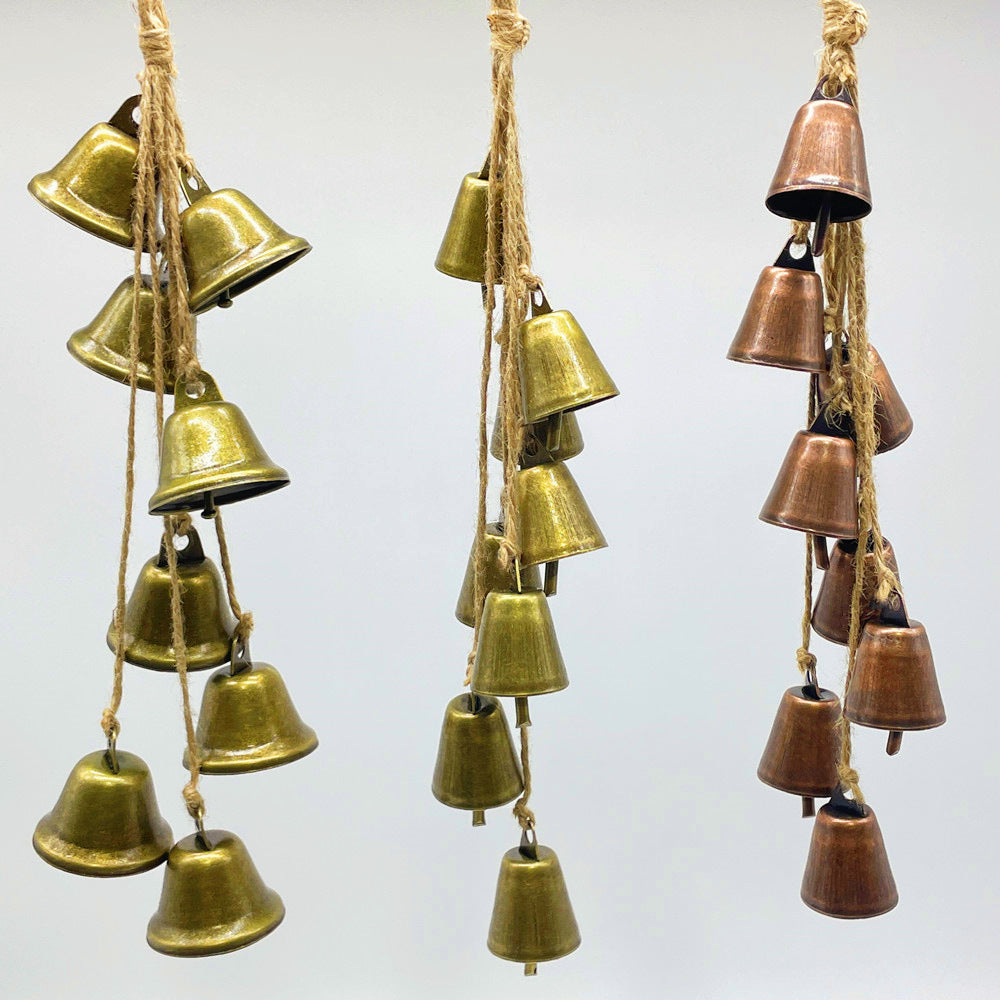 Vintage Bronze Bell String Garland for Christmas and Holiday Decor