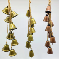 Vintage Bronze Bell String Garland for Christmas and Holiday Decor