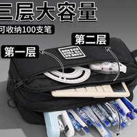 Multi-layer Large Capacity Pencil Case for Students, Waterproof Pen Bag