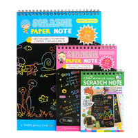 Kids DIY Scratch Art Notebook Creative Rainbow Drawing Book